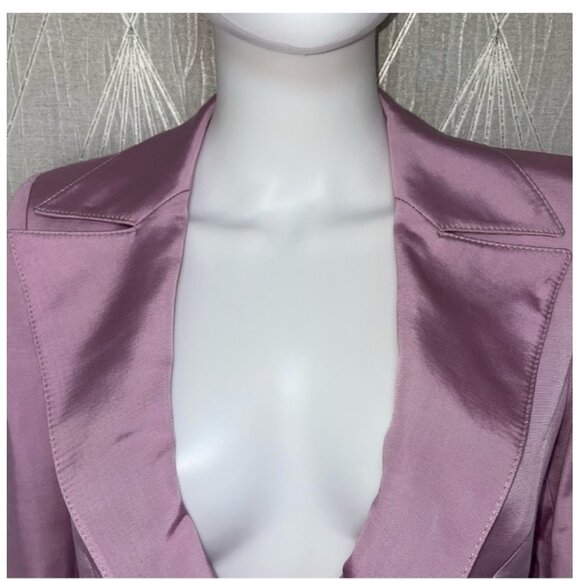 Vintage Armani‎ Collezioni Soft Pink Blazer Jacket Size 12 Viscose Made in Italy - Picture 4 of 15